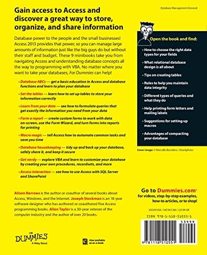 Access 2013 All-in-One For Dummies by Barrows