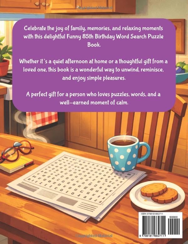 Funny 85th Birthday Word Search: 85th Birthday Gift | Gifts for Women | Present for Senior | 85 Year old Gift | 85th Gift for friend | Nostalgic ... Gag gift | Nostalgic Puzzle Book | Funny Gift by V M Jenkinson