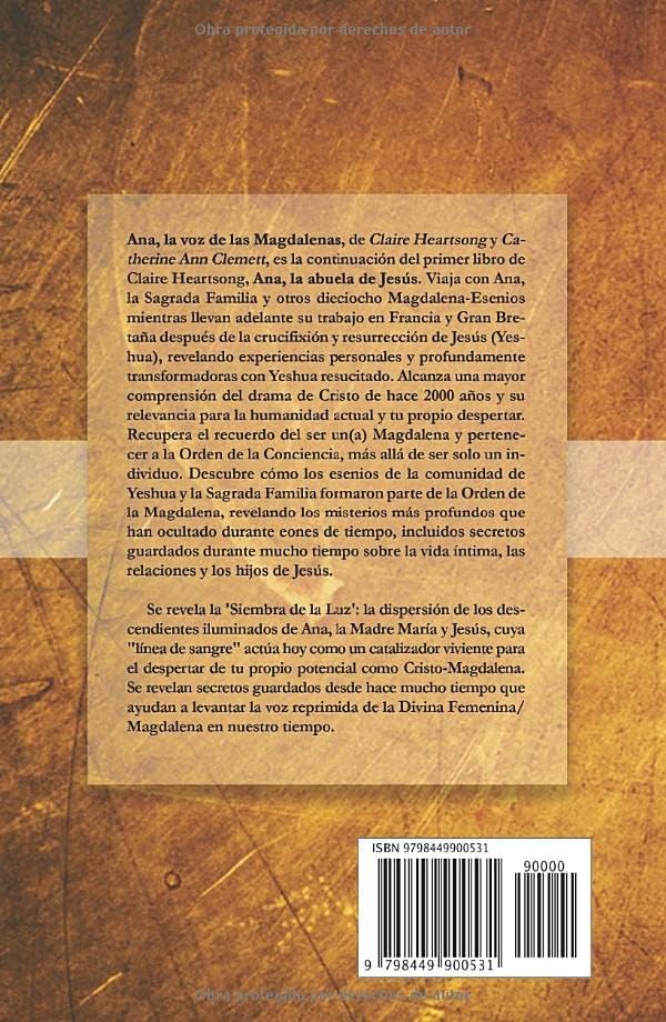 Ana, la voz de las Magdalenas: Continuación de Ana, la abuela de Jesús (Los libros de Ana) (Spanish Edition) by Claire Heartsong