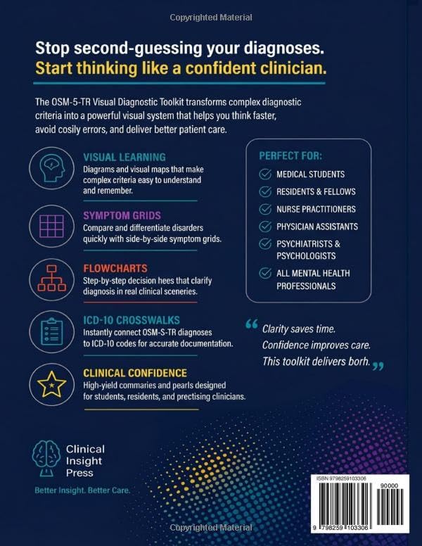 DSM-5-TR Visual Diagnostic Toolkit: A Fast-Access Clinical Guide to Think Through Diagnoses Faster, Avoid Costly Errors, and Make Confident Decisions Under Pressure by Clinical Insight Press