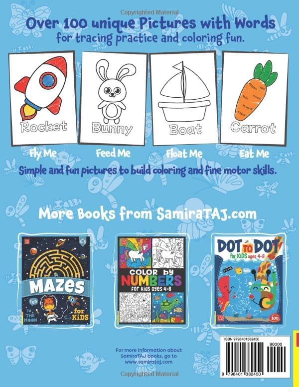 Coloring Book for Toddlers 2-4 years: Cute Animals and Simple Pictures To Learn and Color by Samira Taj