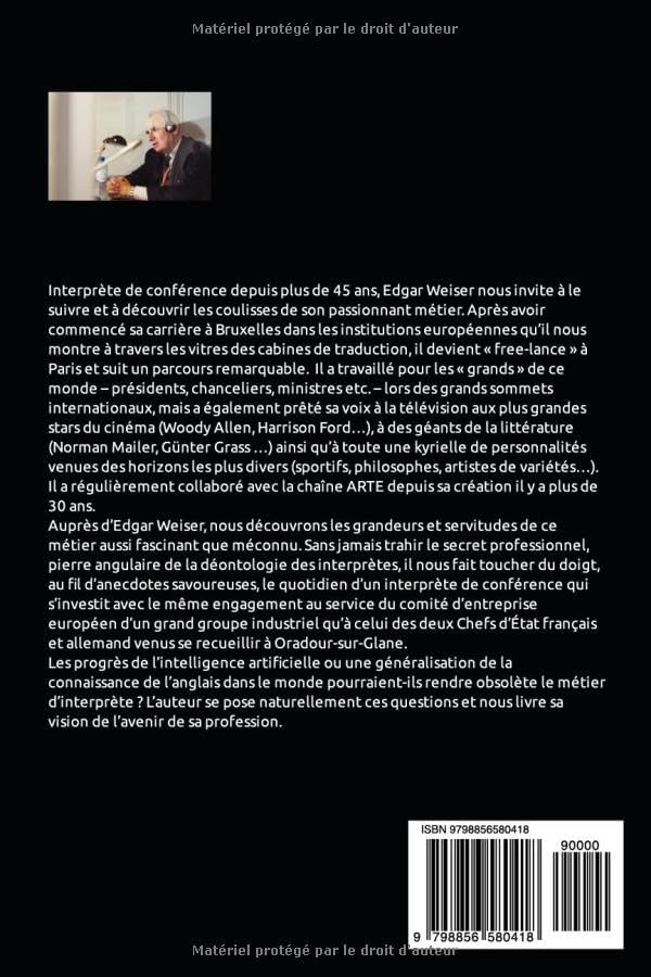 Secret professionnel: Dans les coulisses du métier d'interprète (French Edition) by Edgar Weiser