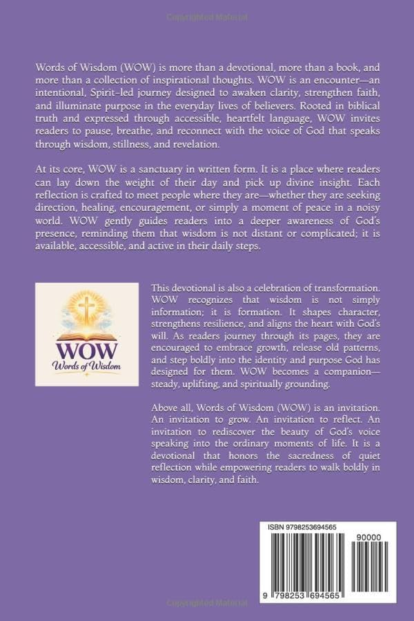 The Journey Through Words of Wisdom (WOW) A 31-Day Devotional: Daily Wisdom to Strengthen Your Walk with God by Stephanie F Smith