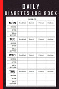 Daily Diabetes Log Book - Pocket Size: Blood Sugar Log Book | Daily Diabetic Glucose Tracker Journal Book | 4 Time Before-After (Breakfast, Lunch, ... Blood Sugar Monitoring Diary, 52 weeks | by PandaReader LogBook