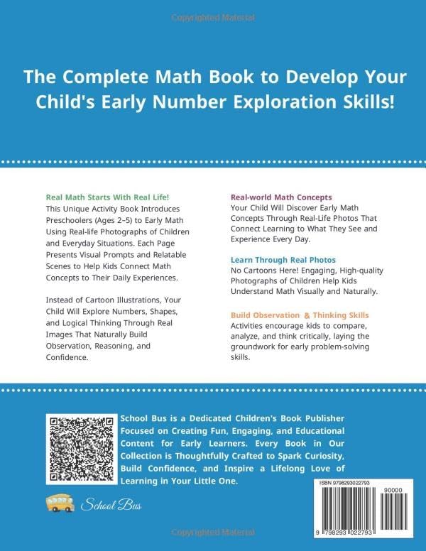 Summer Math Workbook for Pre-K: Build Preschool Skills in Numbers, Letters & Writing Before Kindergarten by SCHOOL BUS