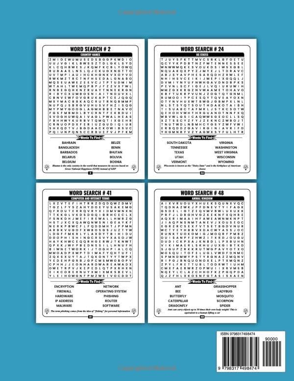 Explore & Learn: General Knowledge Word Search: A Fun Puzzle Activity Book for Teens and Adults to Boost Brain Power & Learn Fascinating Facts by InfiniteXG Books