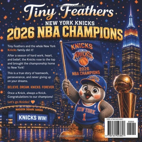 Tiny Feathers New York Knicks 2026 NBA Champions by Jonathan Diminic