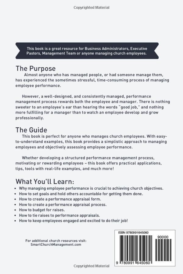 Smart Church Staff Evaluations: A Guide To Performance Appraisals That Motivate, Develop & Reward Church Employees by Patricia S Lotich