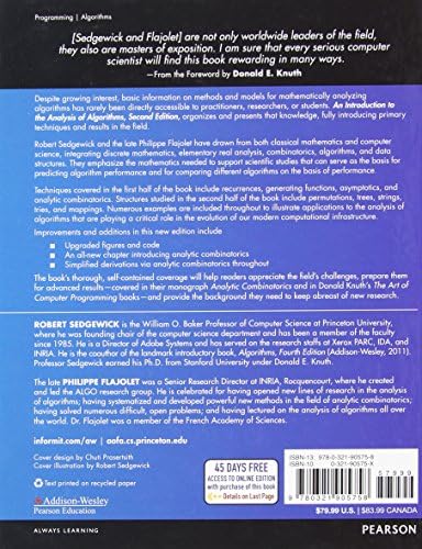 Introduction to the Analysis of Algorithms, An by Robert Sedgewick