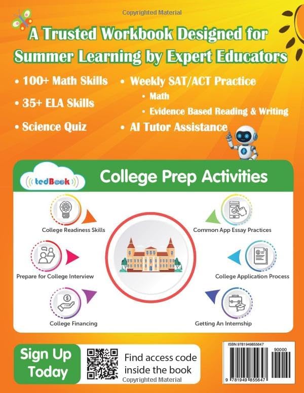 Lumos Summer Learning HeadStart, College Prep Workbook: SAT/ACT Practice, Math, Reading, Writing & Vocabulary: College Readiness Activities: Essay ... (Summer Learning HeadStart by Lumos Learning) by Lumos Learning