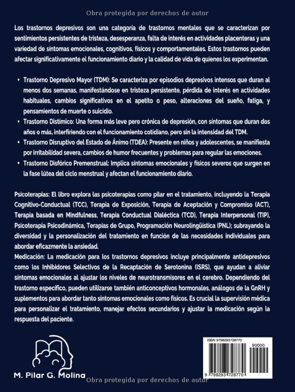 Trastornos Depresivos: Manual de Psicopatología. Medicación y Psicoterapias. (Trastornos Mentales: Una Guía Completa de Psicopatología.) (Spanish Edition) by M. Pilar G. Molina