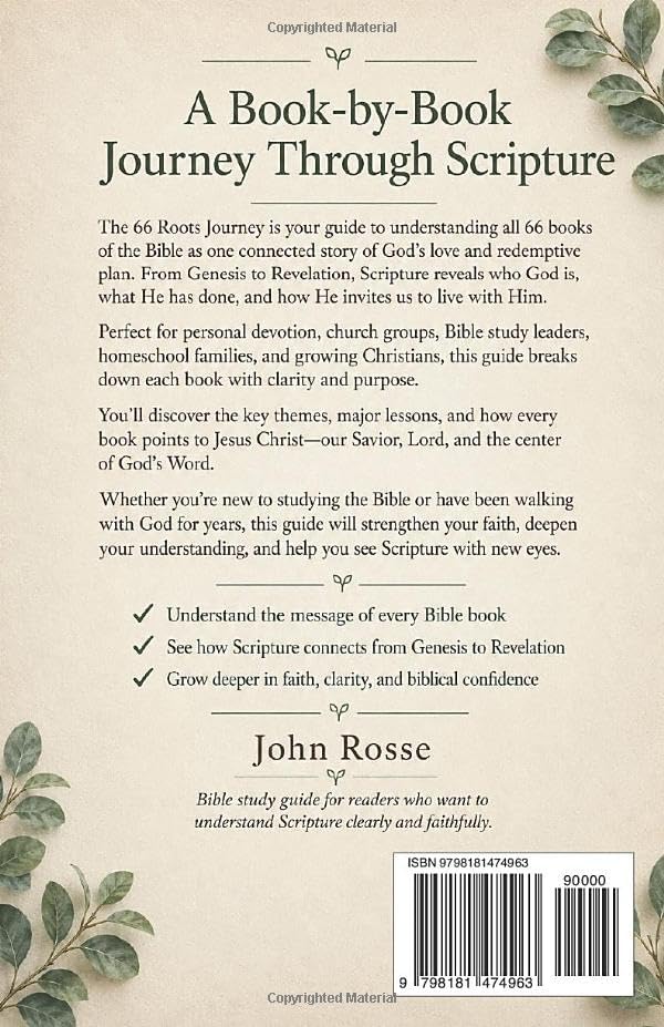 The 66 Roots Journey: A Complete Book-by-Book Guide to Understanding Scripture, Strengthening Faith, and Seeing God's Story from Genesis to Revelation by John Rosse