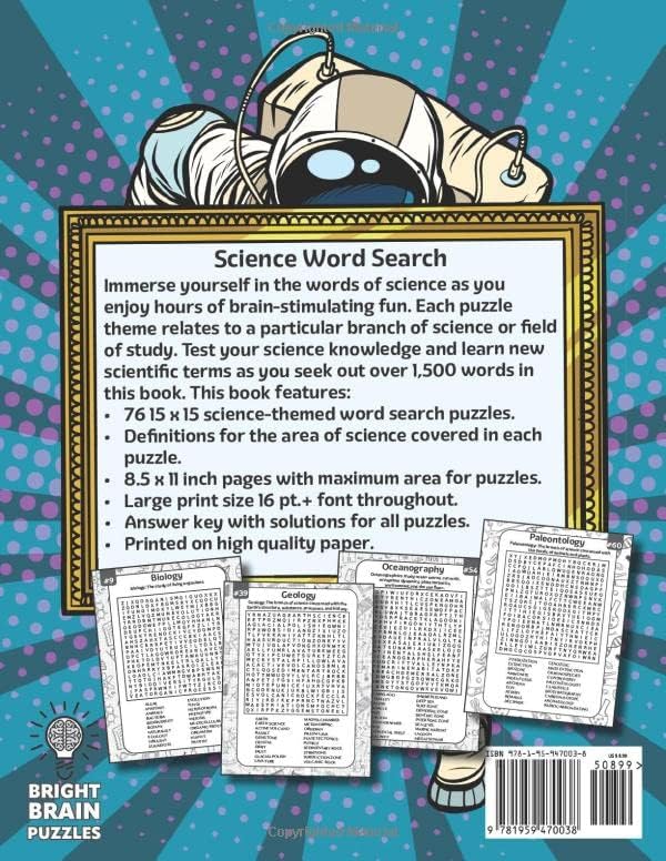 Science Word Search Large Print: Large Print Word Search Puzzle Book for Adults & Seniors by Alice Pitcher