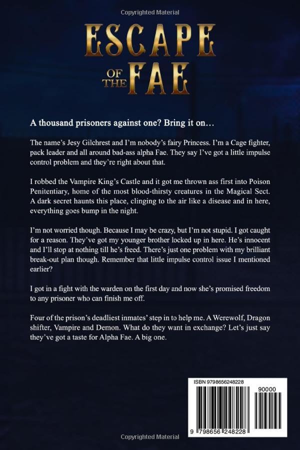 Escape of the Fae: A Paranormal Prison Romance: (Poison Penitentiary Book 1) by Taylor Spratt