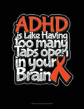 ADHD Is Like Having Too Many Tabs Open In Your Brain: Unruled Composition Book by Greenyx Publishing