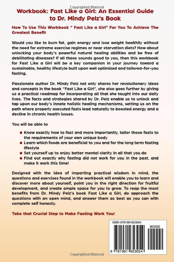 Workbook: Fast Like a Girl: An Essential Guide to Dr. Mindy Pelz's Book by Genie Reads