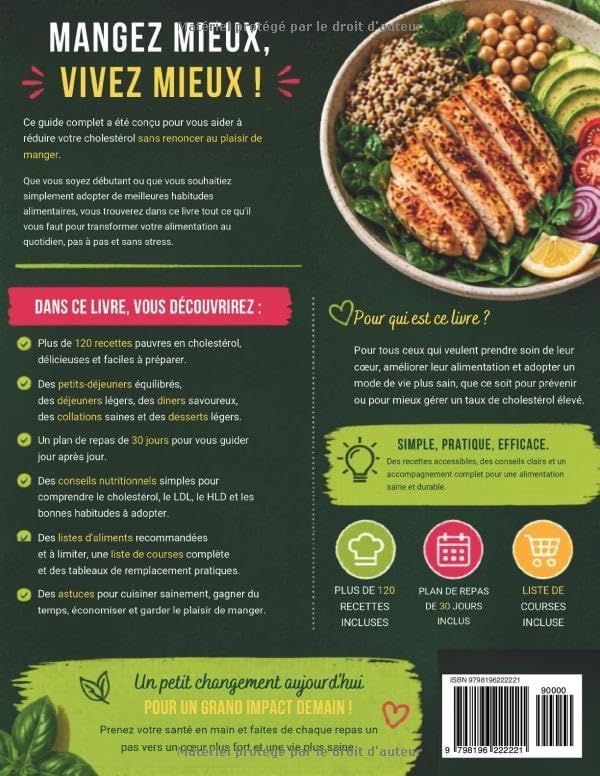 Régime pauvre en cholestérol pour Débutants: Recettes simples, menus équilibrés et conseils nutritionnels pour adopter une alimentation saine au quotidien (French Edition) by Hayden Michelle
