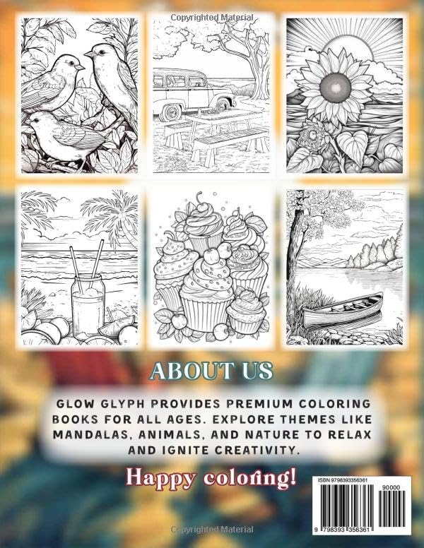 101 CALMNESS: Adult Coloring Book — Relaxing Book to Calm your Mind and Stress Relief — Beautiful Designs of Animals, Landscape, Beach, House, Birds, Flowers, and more by Coloring Book AMA