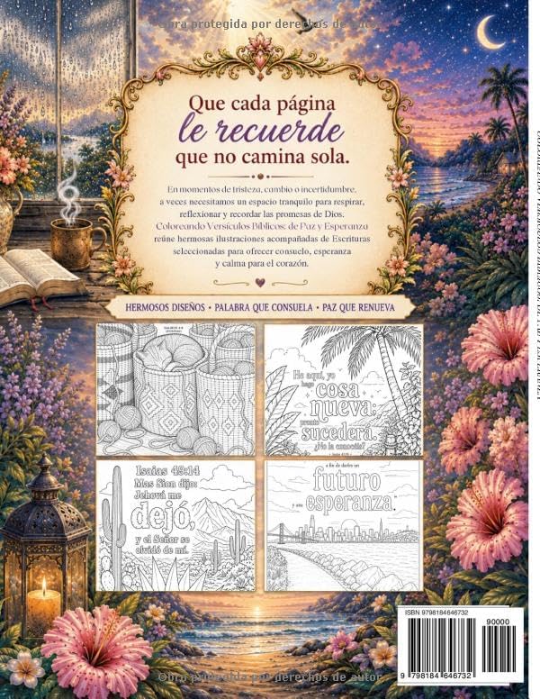 Coloreando Versículos Bíblicos: de Paz Y Esperanza: Libro para Colorear Cristiano para Adultos con Versículos Bíblicos de Paz y Esperanza (Spanish Edition) by Eva Medina