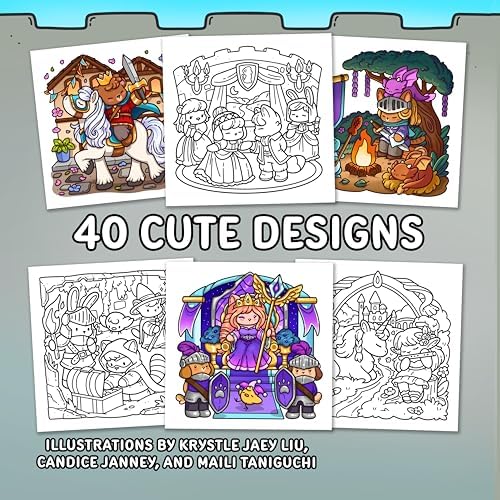 Cozy Kingdom: A Cute Fantasy Coloring Book for Adults and Teens with Knights, Dragons, Unicorns, Fairies, and More! (Cozy Coloring Books) by Jade Summer