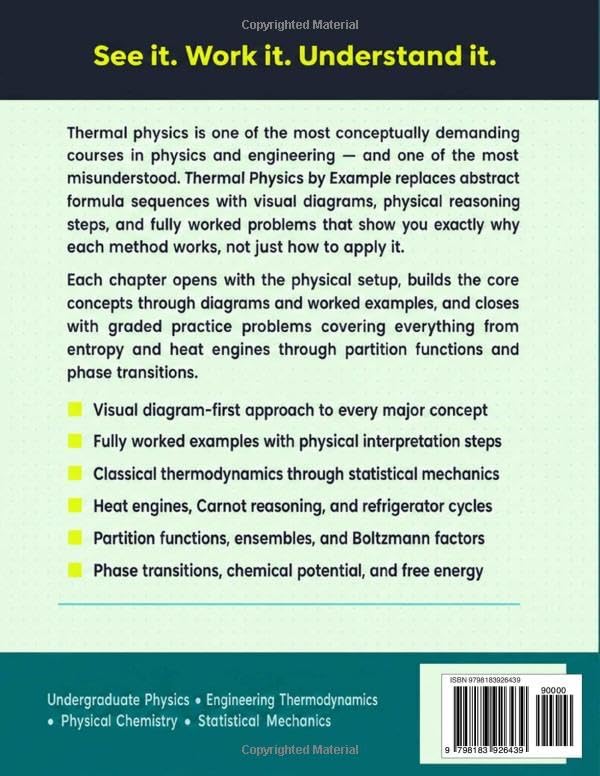 Thermal Physics by Example: A Visual Problem-Solving Workbook for Thermodynamics, Entropy, Ensembles, Partition Functions, Heat Engines, Phase Transitions, and Statistical Mechanics by Prathima