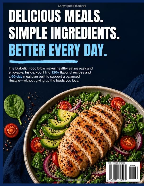 Super Easy Diabetic Food Bible: The Ultimate Guide with 365+ Days of Low-GI, Low-Carb & Low-Sugar Recipes | 60-Day Meal Plan to Balance Blood Sugar, Manage Prediabetes, and Control Type 2 Diabetes by Andrew Moore