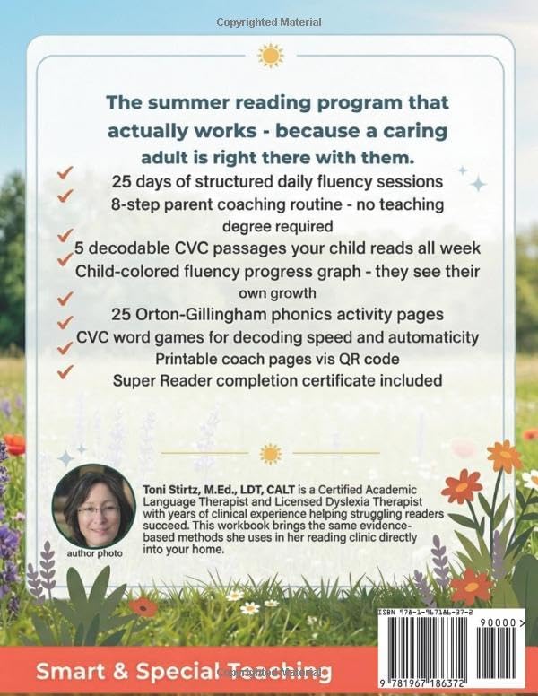 Summer Reading Fluency Workbook: Kindergarten to First Grade · Science of Reading · Ages 5–7 (Increasing Reading Fluency) by Toni Stirtz