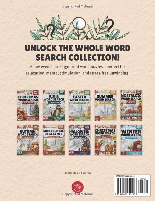 Easy Jumbo Word Search for Seniors: Extra Large Print Word Puzzles for Relaxation and an Active Mind (Word Find Books For Adults) by TG Edition