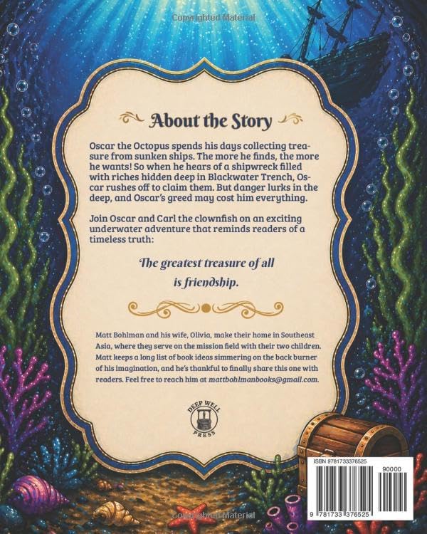 Oscar the Octopus and the Treasures of the Deep by Matt Bohlman