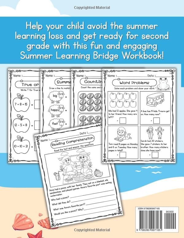 Summer Learning Bridge Workbook: Transition from 1st to 2nd Grade: Fun & Educational Activities for Ages 6–8 by Iris Singsuwan