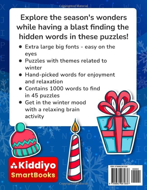 Jumbo Word Search Puzzle Book Winter: Extra Large Print Word Search for Seniors and Adults with 30 pt Big Font (Jumbo Word Search Books for Every Season in Extra Large Print) by Kiddiyo SmartBooks