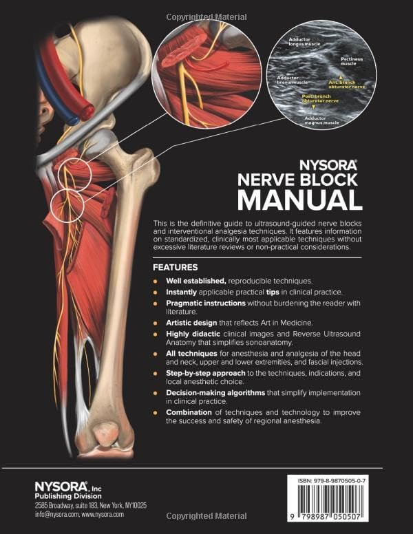NYSORA Nerve Block Manual: First Edition (Regional Anesthesia) by Admir Hadzic
