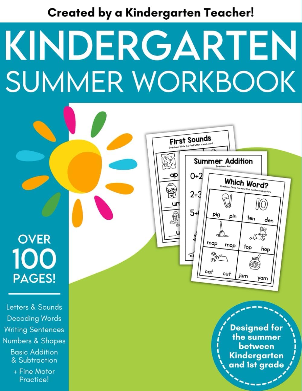 Kindergarten Summer Workbook: Kindergarten Reading, Math, Writing, and Tracing Practice by Katie Roltgen