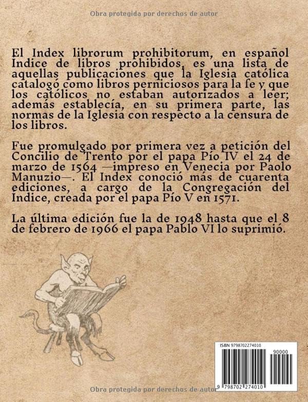 Index Librorum Prohibitorum (Spanish Edition) by Iglesia Católica