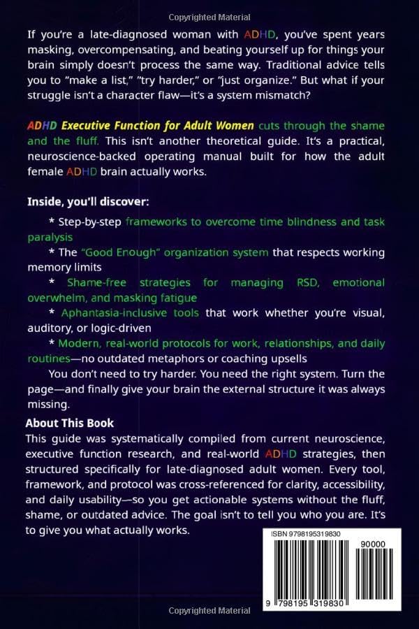 ADHD Executive Function for Adult Women: Stop the Overwhelm, Master Daily Tasks, and Break Free from Executive Dysfunction Without the Shame by Lena Martinez