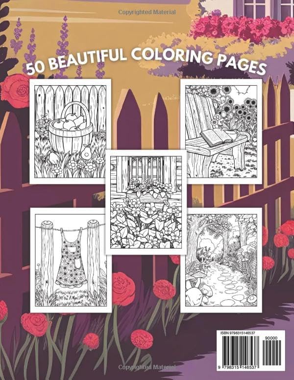 Cottagecore Coloring Book for Adults: 50 Beautiful and Detailed Illustrations for a Cozy, Whimsical Escape into Nature and Slow Living by Hazel Wren