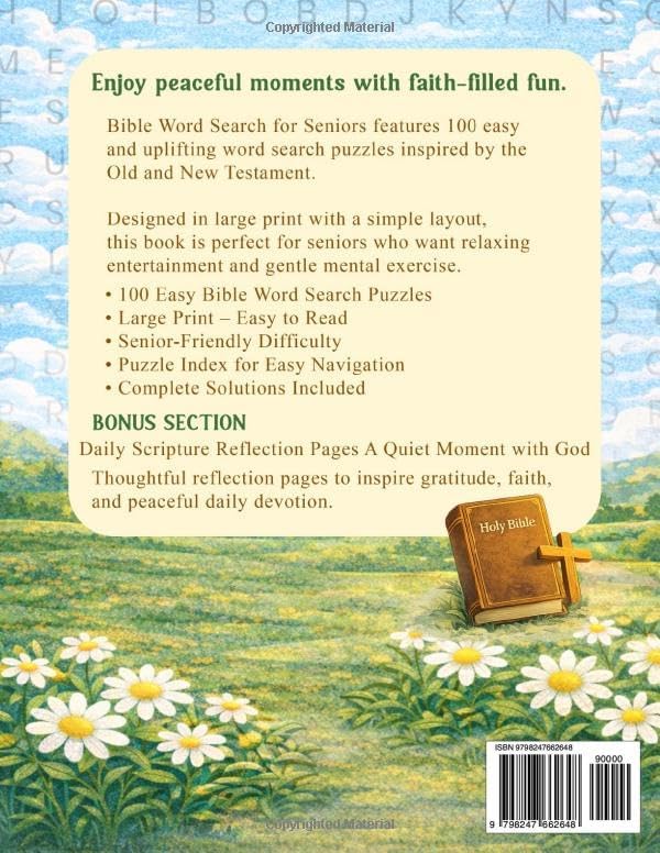 Bible Word Search for Seniors Large Print Christian Puzzles from the Old & New Testament for Relaxation, Faith & Mental Stimulation by Secret Blue