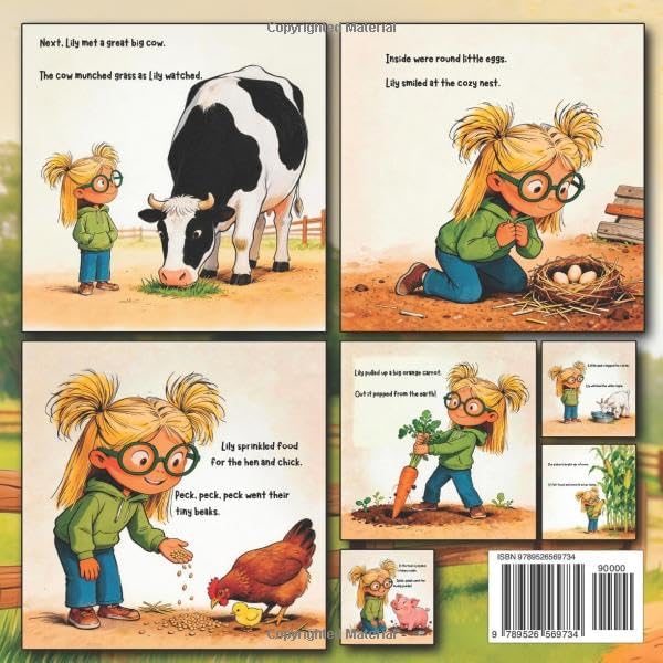 Lily Visits the Farm: A Children's Farm Animal Picture Book and Short Story for Preschool Kids Ages 3-5 About Friendly Farm Animals, Gardening, and Lily's First Farm Visit (The Garden Days with Lily) by Nora Wildwood