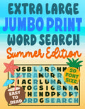 Extra Large Jumbo Print Word Search 50 Font Size - Summer Edition: Easy To Read Word Find Puzzles for Older, Senior Eyes by PuzzlePup Publishing