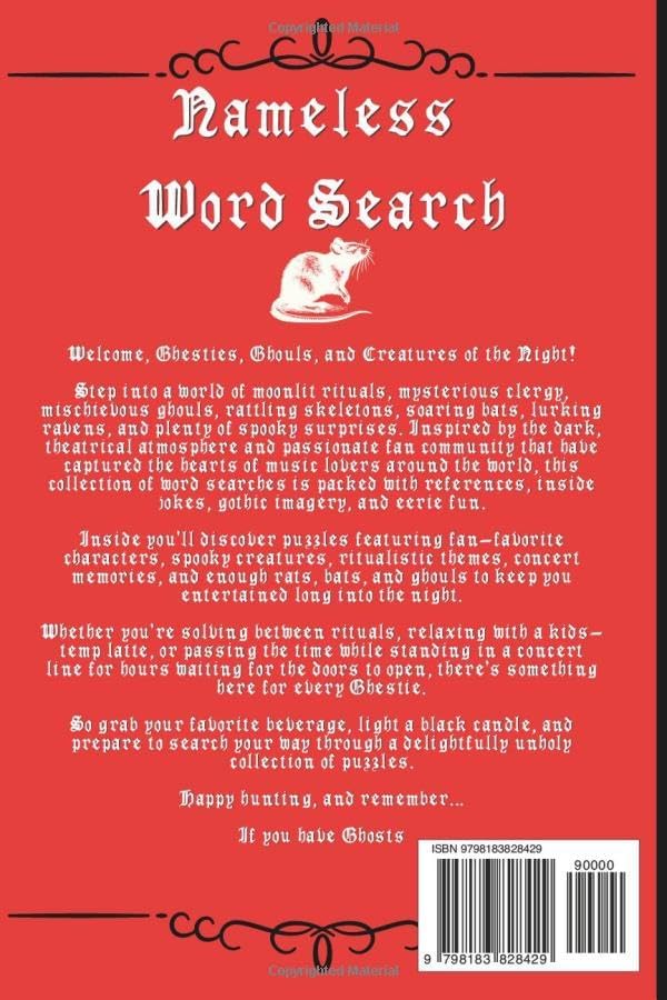 Nameless Word Search: For Ghesties, Ghouls, and Other Delightfully Unholy Souls (Ninth Circle Puzzles) by Ashen Rot