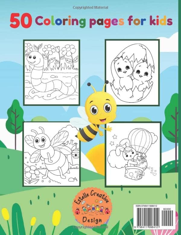 Easter Coloring book for kids ages 2-5: Easter and Spring Holiday Activities | Fun for Toddlers & Preschool Children ages 2,3,4,5 | Best Basket Stuffer Ideas Gifts for Boys and Girls by Estelle Creative Design