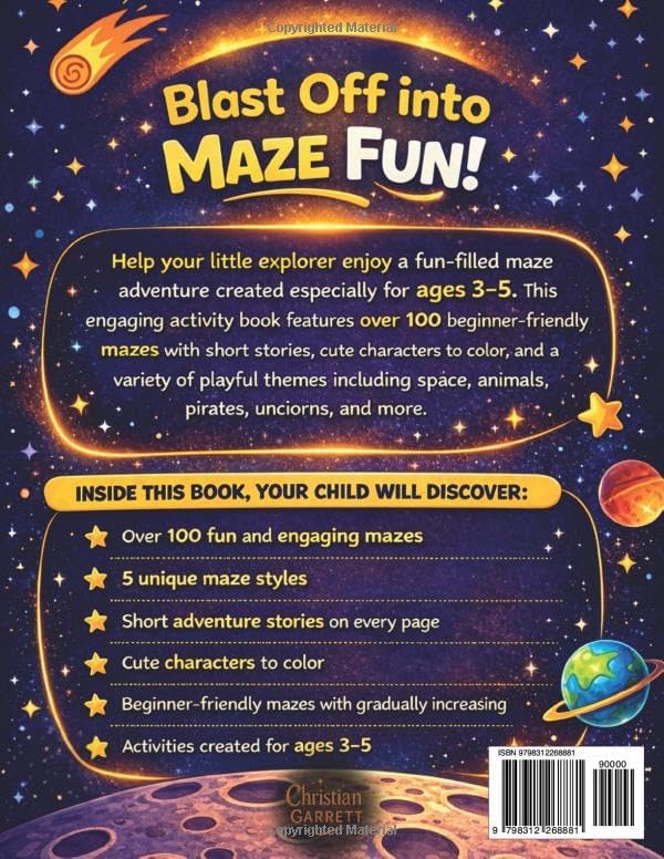 Little Maze Masters: Easy and Fun Mazes for Kids Ages 3-5 by Christian Garrett