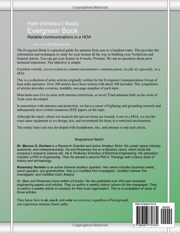 Ham (Amateur) Radio Evergreen Book: Establish reliable, lowest technical common denominator communications, locally & regionally, in a HOA by Dr. Marcus O. Durham PhD