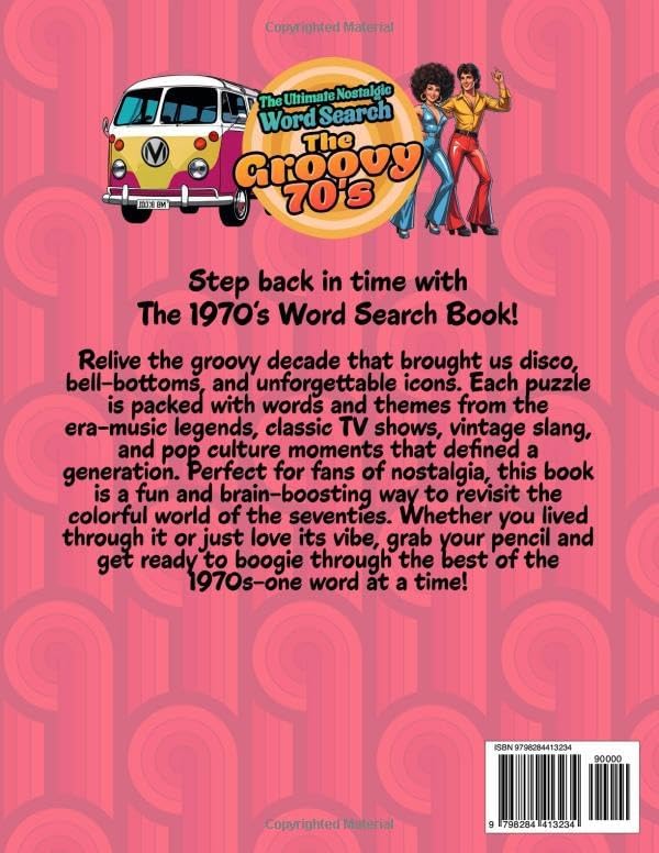 The Ultimate Nostalgic Word Search: The Groovy 1970’s Wordfind Puzzle Book for Adults & Seniors-Retro, Fun & Relaxing Big Font Puzzles to Keep Your Mind Sharp by Jesse Cusick