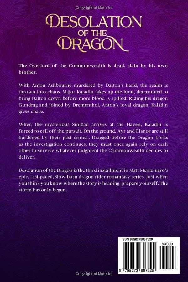 Desolation of the Dragon: Part of a slow burn romantasy series (The Ashbourne Saga) by Matt Mememaro