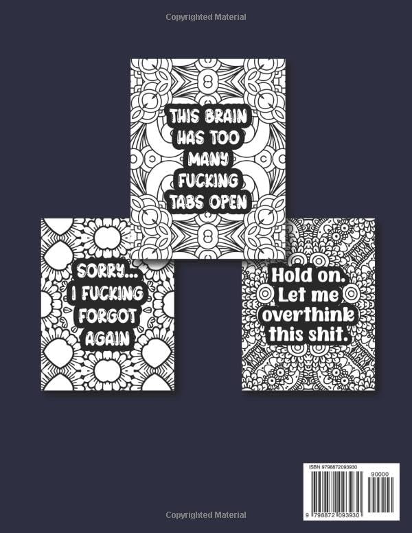 ADHD As Fuck: Funny Coloring Book For Adults With ADHD by Sweary Studios