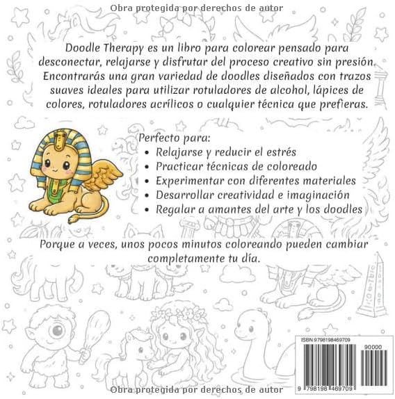 Doodle Therapy: Repasa y colorea sin estrés (Spanish Edition) by Belén Colouring