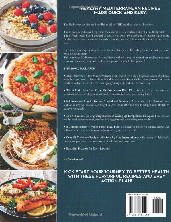 The Ultimate Mediterranean Diet Cookbook for Beginners: 1500 Days of Delicious & Healthy Mediterranean Recipes to Change Your Eating Lifestyle | 60 Days Flexible Meal Plan Included! by Ellen Marino