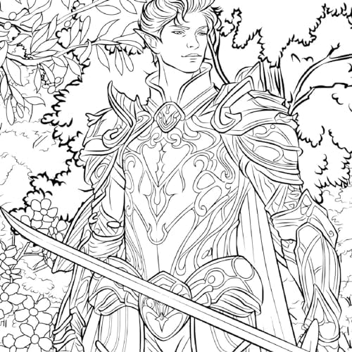 The Romantasy Coloring Book: An Adult Coloring Book Featuring 24 Gorgeous Romance and Fantasy-Themed Illustrations by Daniela Liberona