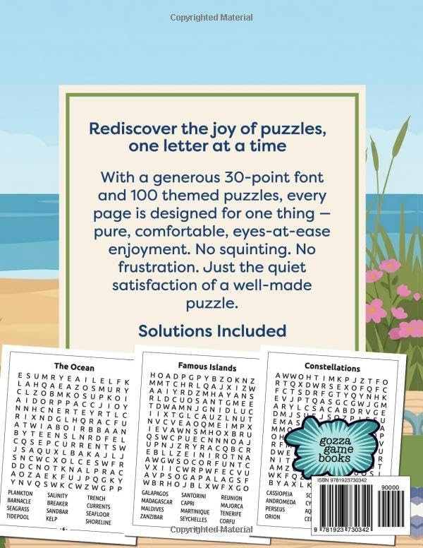 Jumbo Extra Large Print Word Search for Seniors: 100 Themed Puzzles in Giant 30-Point Font — Easy to Read. Fun to Solve (Word Search Collection) by Create Calm